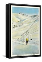 Chair Lift, Sun Valley, Idaho-null-Framed Stretched Canvas