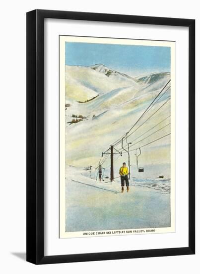 Chair Lift, Sun Valley, Idaho-null-Framed Art Print