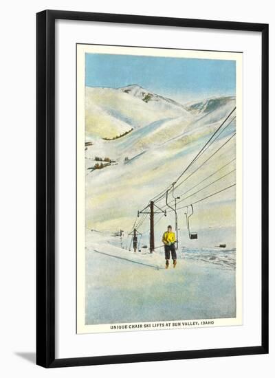 Chair Lift, Sun Valley, Idaho-null-Framed Art Print