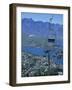 Chair Lift with Lake Wakatipu, the Remarkable Mountains and Queenstown, South Island, New Zealand-Jeremy Bright-Framed Photographic Print