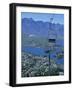 Chair Lift with Lake Wakatipu, the Remarkable Mountains and Queenstown, South Island, New Zealand-Jeremy Bright-Framed Photographic Print