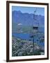 Chair Lift with Lake Wakatipu, the Remarkable Mountains and Queenstown, South Island, New Zealand-Jeremy Bright-Framed Photographic Print