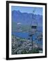 Chair Lift with Lake Wakatipu, the Remarkable Mountains and Queenstown, South Island, New Zealand-Jeremy Bright-Framed Photographic Print