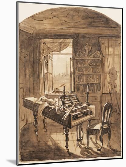 Chair Near a Piano, Vienna, Austria-null-Mounted Giclee Print