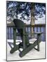 Chair on a Snow Covered Porch-null-Mounted Photographic Print