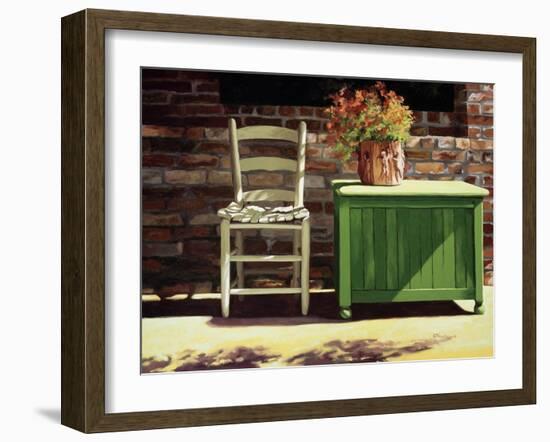 Chair on Sally's Patio-Helen J. Vaughn-Framed Giclee Print