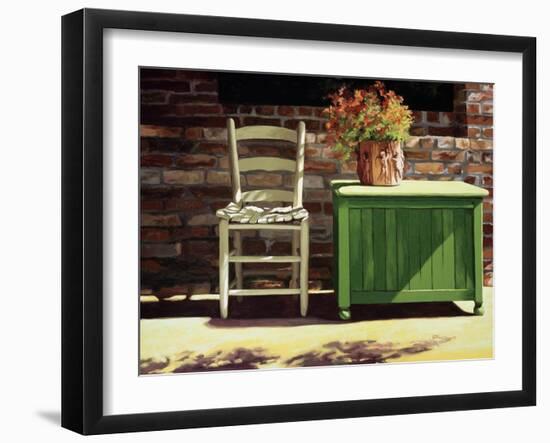 Chair on Sally's Patio-Helen J. Vaughn-Framed Giclee Print