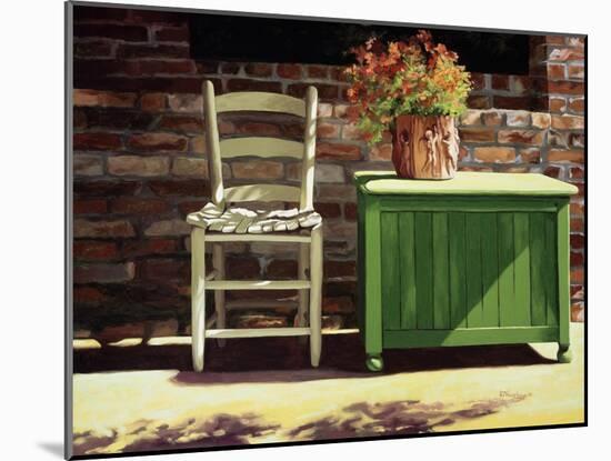 Chair on Sally's Patio-Helen J. Vaughn-Mounted Giclee Print