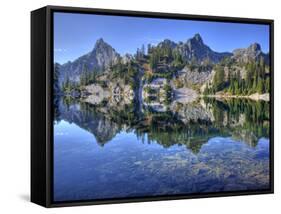 Chair Peak and Mount Roosevelt, Gem Lake, Alpine Lakes Wilderness, Washington, Usa-Jamie & Judy Wild-Framed Stretched Canvas