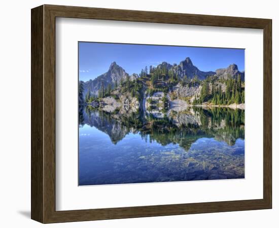 Chair Peak and Mount Roosevelt, Gem Lake, Alpine Lakes Wilderness, Washington, Usa-Jamie & Judy Wild-Framed Photographic Print