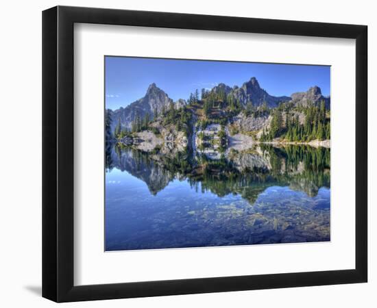 Chair Peak and Mount Roosevelt, Gem Lake, Alpine Lakes Wilderness, Washington, Usa-Jamie & Judy Wild-Framed Photographic Print