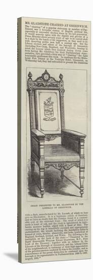 Chair Presented to Mr Gladstone by the Liberals of Greenwich-null-Stretched Canvas