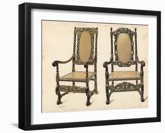 Chair, Property of P Macquoid; Chair, Property of Arthur S Cope-Shirley Charles Llewellyn Slocombe-Framed Giclee Print