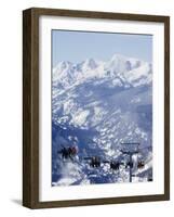 Chairlift Taking Skiers to the Back Bowls of Vail Ski Resort, Vail, Colorado, USA-Kober Christian-Framed Photographic Print