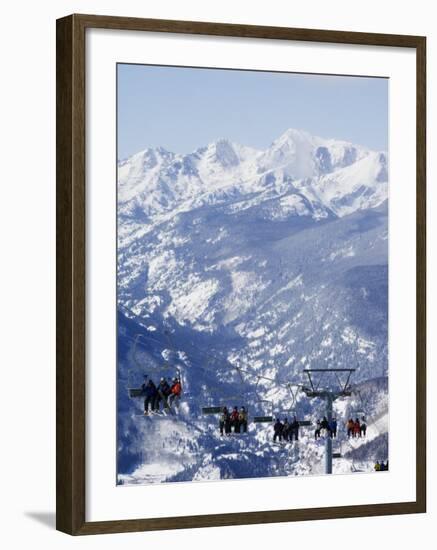 Chairlift Taking Skiers to the Back Bowls of Vail Ski Resort, Vail, Colorado, USA-Kober Christian-Framed Photographic Print