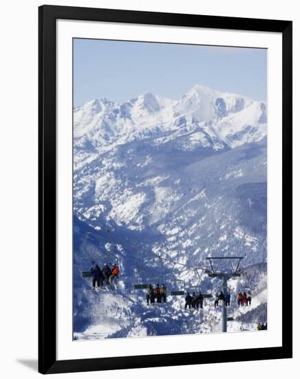 Chairlift Taking Skiers to the Back Bowls of Vail Ski Resort, Vail, Colorado, USA-Kober Christian-Framed Photographic Print