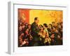 Chairman Mao Receiving in Person the Little Generals of the Red Guards, June 1967-null-Framed Giclee Print