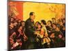 Chairman Mao Receiving in Person the Little Generals of the Red Guards, June 1967-null-Mounted Giclee Print