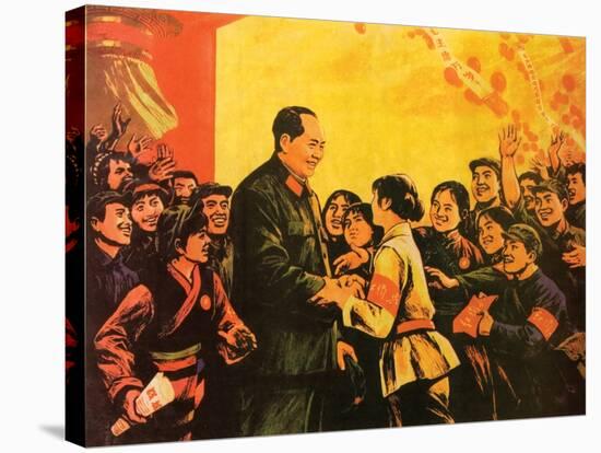 Chairman Mao Receiving in Person the Little Generals of the Red Guards, June 1967-null-Stretched Canvas