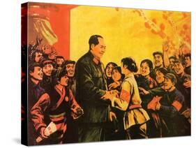Chairman Mao Receiving in Person the Little Generals of the Red Guards, June 1967-null-Stretched Canvas