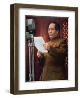 Chairman Mao Zedong Proclaiming the Founding of the People's Republic of China-Chinese Photographer-Framed Giclee Print