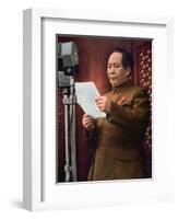 Chairman Mao Zedong Proclaiming the Founding of the People's Republic of China-Chinese Photographer-Framed Giclee Print