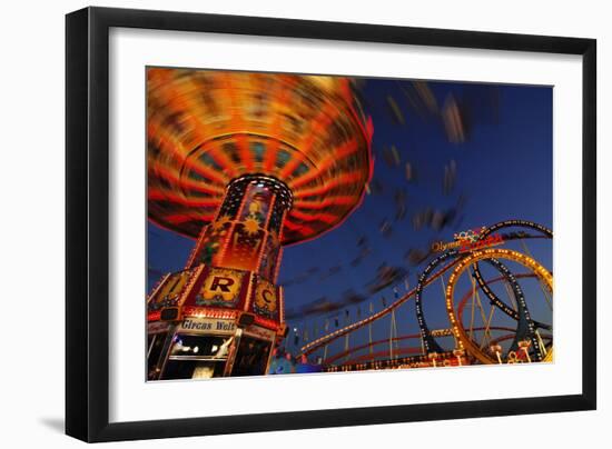 Chairoplane, Oktoberfest, Munich, Bavaria, Germany-Norbert Eisele-Hein-Framed Photographic Print