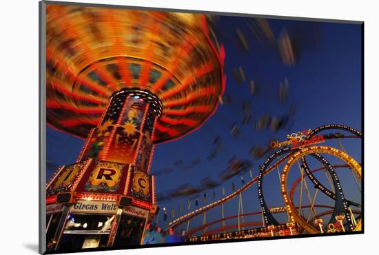 Chairoplane, Oktoberfest, Munich, Bavaria, Germany-Norbert Eisele-Hein-Mounted Photographic Print