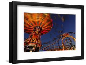 Chairoplane, Oktoberfest, Munich, Bavaria, Germany-Norbert Eisele-Hein-Framed Premium Photographic Print