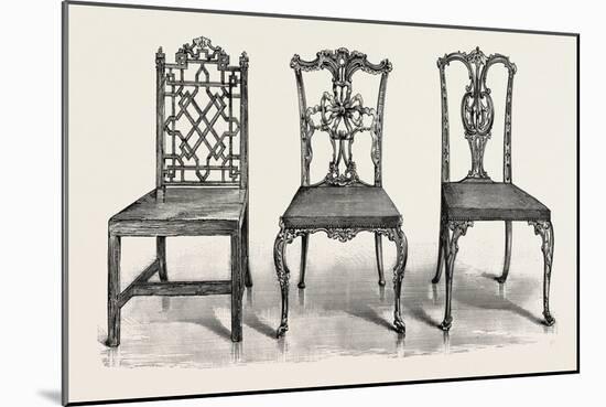 Chairs, 1754, UK-Thomas Chippendale-Mounted Giclee Print