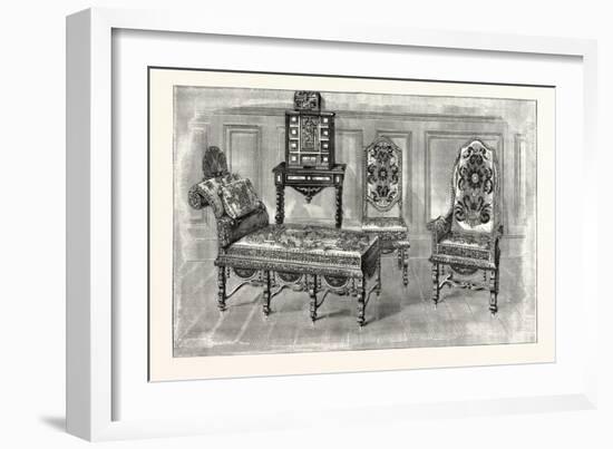 Chairs and Couch, Charles II., at Penshurst, UK-null-Framed Giclee Print