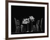 Chairs and Music Stands For the Budapest String Quartet-Gjon Mili-Framed Photographic Print