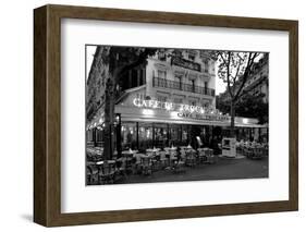 Chairs and tables in a restaurant at dawn, Cafe Du Trocadero, Paris, Ile-de-France, France-null-Framed Photographic Print