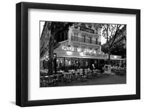 Chairs and tables in a restaurant at dawn, Cafe Du Trocadero, Paris, Ile-de-France, France-null-Framed Photographic Print