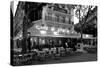 Chairs and tables in a restaurant at dawn, Cafe Du Trocadero, Paris, Ile-de-France, France-null-Stretched Canvas