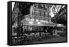 Chairs and tables in a restaurant at dawn, Cafe Du Trocadero, Paris, Ile-de-France, France-null-Framed Stretched Canvas