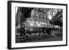 Chairs and tables in a restaurant at dawn, Cafe Du Trocadero, Paris, Ile-de-France, France-null-Framed Photographic Print