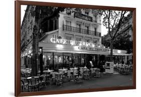 Chairs and tables in a restaurant at dawn, Cafe Du Trocadero, Paris, Ile-de-France, France-null-Framed Photographic Print