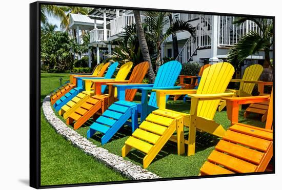 Chairs Color - Key West - Florida-Philippe Hugonnard-Framed Stretched Canvas