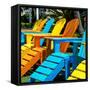 Chairs Color - Key West - Florida-Philippe Hugonnard-Framed Stretched Canvas