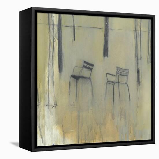 Chairs, Jardin des Tuileries, 2015-Michael G. Clark-Framed Stretched Canvas