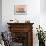 Chairs of the Café of the Hotel Galini in Firostefani, Santorini, Greece-Françoise Gaujour-Framed Photographic Print displayed on a wall