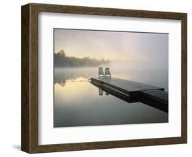 Chairs on Dock, Algonquin Provincial Park, Ontario, Canada-Nancy Rotenberg-Framed Photographic Print