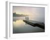 Chairs on Dock, Algonquin Provincial Park, Ontario, Canada-Nancy Rotenberg-Framed Photographic Print