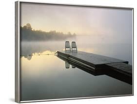 Chairs on Dock, Algonquin Provincial Park, Ontario, Canada-Nancy Rotenberg-Framed Photographic Print