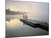 Chairs on Dock, Algonquin Provincial Park, Ontario, Canada-Nancy Rotenberg-Mounted Photographic Print