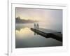 Chairs on Dock, Algonquin Provincial Park, Ontario, Canada-Nancy Rotenberg-Framed Photographic Print