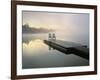 Chairs on Dock, Algonquin Provincial Park, Ontario, Canada-Nancy Rotenberg-Framed Photographic Print