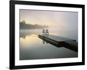 Chairs on Dock, Algonquin Provincial Park, Ontario, Canada-Nancy Rotenberg-Framed Photographic Print