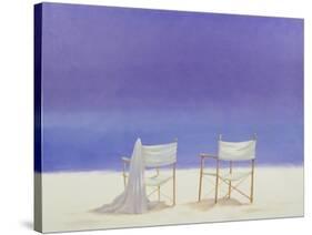 Chairs on the Beach, 1995-Lincoln Seligman-Stretched Canvas